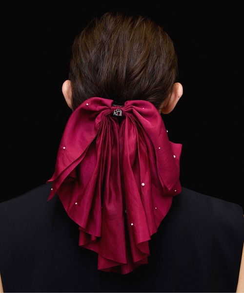 AMERI BIG RIBBON BARRETTEブラックFサイズ新品 BIG RIBBON BARRETTE