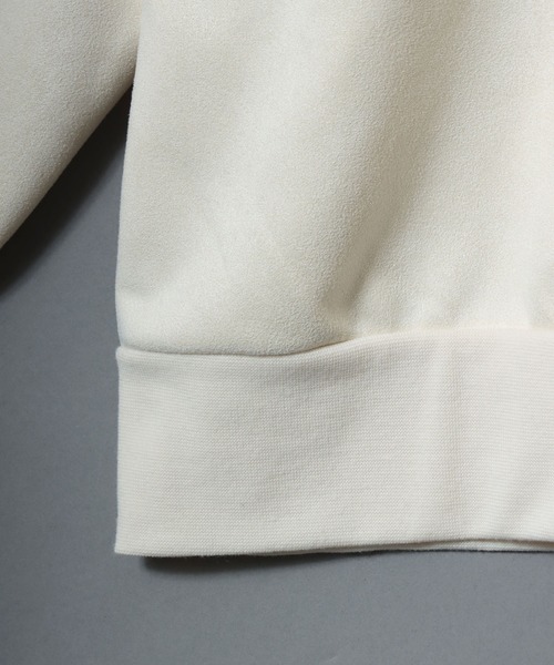 ANPAS(アンパス)の「Cut Suede Floral-Embroidered Sleeve Sweatshirt /カットスエード 袖花柄刺繍 トレーナー オーバーサイズ スウェット トップス メンズ レディース ユニセックス きれいめ(スウェット・メンズ・サックスブルー/アイボリー/チャコール・L/M)」の15枚目の写真