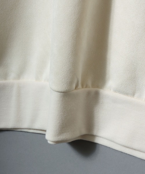 ANPAS(アンパス)の「Cut Suede Floral-Embroidered Sleeve Sweatshirt /カットスエード 袖花柄刺繍 トレーナー オーバーサイズ スウェット トップス メンズ レディース ユニセックス きれいめ(スウェット・メンズ・サックスブルー/アイボリー/チャコール・L/M)」の16枚目の写真