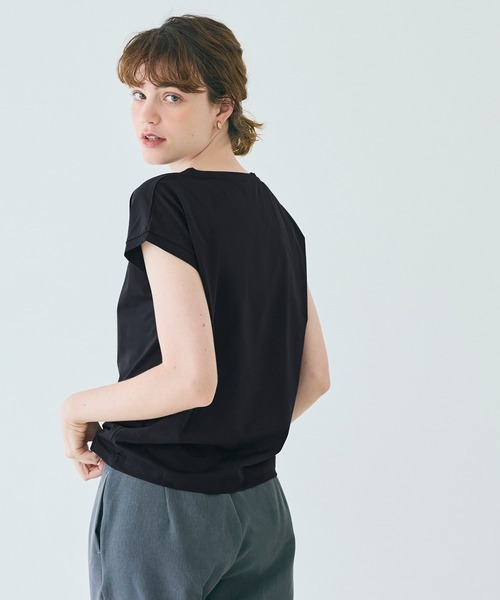 coca（coca）（コカ）の「リサイクルポリエステルフレンチスリーブTシャツ（Tシャツ/カットソー・レディース・ホワイト/ブラック・M/L/XL/S）」の14枚目の写真