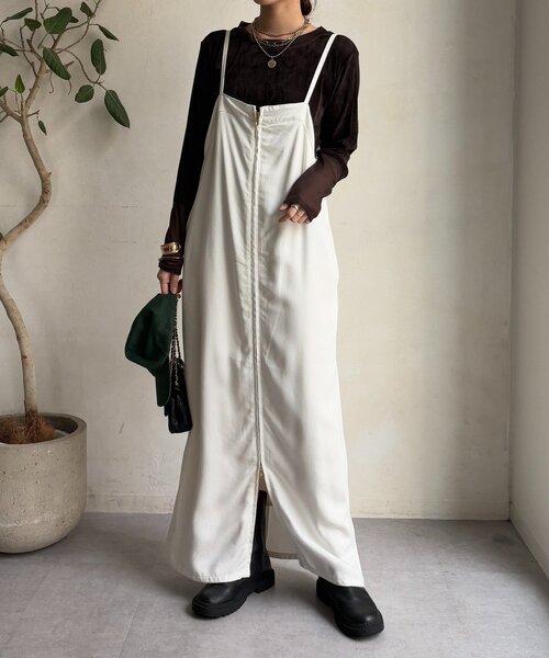 DouDou（ドゥドゥ）の「【新色追加】チュールフロッキーシアー切替TEE（Tシャツ/カットソー・レディース・ブラック/オフホワイト/グレー/ブラウン・FREE）」の6枚目の写真