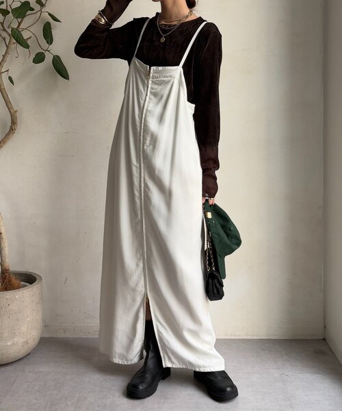 DouDou（ドゥドゥ）の「【新色追加】チュールフロッキーシアー切替TEE（Tシャツ/カットソー・レディース・ブラック/オフホワイト/グレー/ブラウン・FREE）」の7枚目の写真