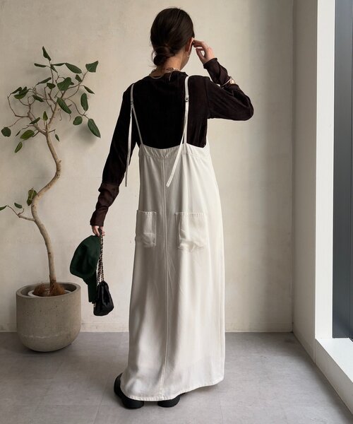 DouDou（ドゥドゥ）の「【新色追加】チュールフロッキーシアー切替TEE（Tシャツ/カットソー・レディース・ブラック/オフホワイト/グレー/ブラウン・FREE）」の9枚目の写真