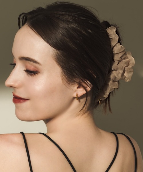 muku(ムク)の「HAIR CLIP/TULLE(バレッタ/ヘアクリップ・レディース・アイボリー/ブラック/ブラウン・FREE)」の9枚目の写真