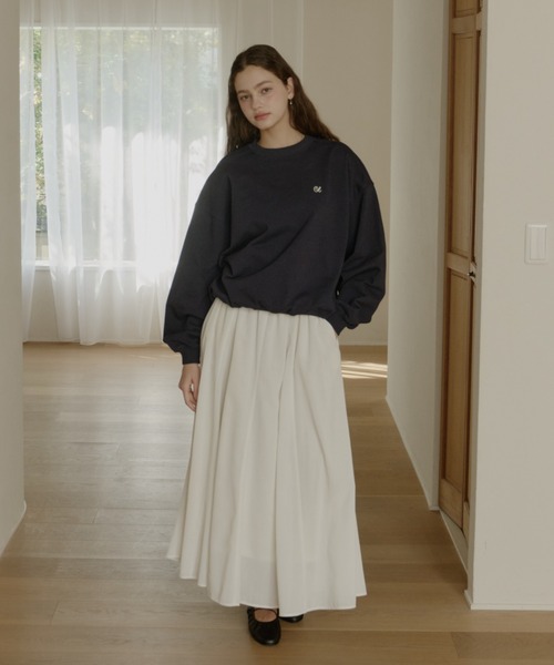 OLUN(オルン)の「"OLUN" Logo sweat / "OLUN" ロゴ刺繍スウェット(スウェット・レディース・ベージュ/ピンク/グレー/アイボリー/ネイビー・MEDIUM/SMALL)」の16枚目の写真