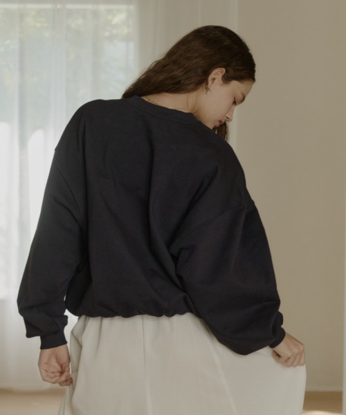 OLUN(オルン)の「"OLUN" Logo sweat / "OLUN" ロゴ刺繍スウェット(スウェット・レディース・ベージュ/ピンク/グレー/アイボリー/ネイビー・MEDIUM/SMALL)」の15枚目の写真