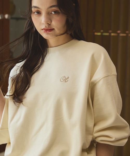 OLUN' Logo sweat / 'OLUN' ロゴ刺繍スウェット（スウェット