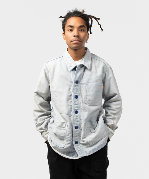 UNION(UNION TOKYO)(ユニオン)の「UNION TOKYO MOLESKIN CHORE JACKET ユニオントーキョー ジャケット(カバーオール・メンズ・ブラック/ライトブルー・XL/M/S/L)」の1枚目の写真