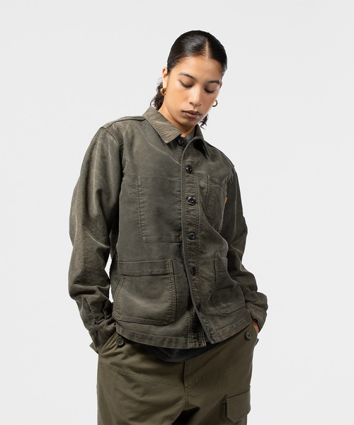 UNION(UNION TOKYO)(ユニオン)の「UNION TOKYO MOLESKIN CHORE JACKET ユニオントーキョー ジャケット(カバーオール・メンズ・ブラック/ライトブルー・XL/M/S/L)」の2枚目の写真