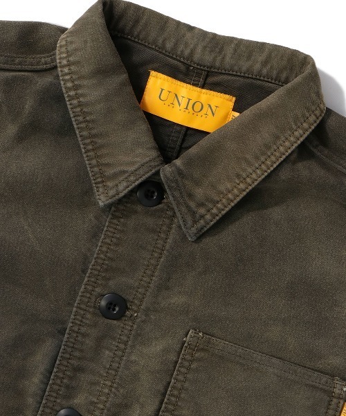 UNION(UNION TOKYO)(ユニオン)の「UNION TOKYO MOLESKIN CHORE JACKET ユニオントーキョー ジャケット(カバーオール・メンズ・ブラック/ライトブルー・XL/M/S/L)」の4枚目の写真