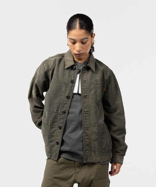 UNION(UNION TOKYO)(ユニオン)の「UNION TOKYO MOLESKIN CHORE JACKET ユニオントーキョー ジャケット(カバーオール・メンズ・ブラック/ライトブルー・XL/M/S/L)」の7枚目の写真