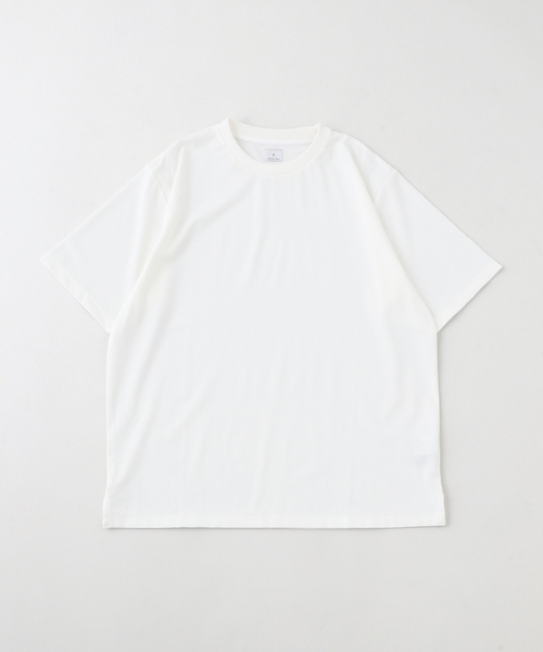 EDIFICE（エディフィス）の「E. SILK MIX JQ NECK Tシャツ（Tシャツ/カットソー・メンズ・ホワイト/チャコールグレー/ブラック・SMALL/MEDIUM/LARGE）」の2枚目の写真