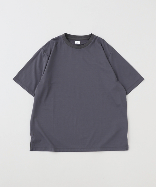 EDIFICE（エディフィス）の「E. SILK MIX JQ NECK Tシャツ（Tシャツ/カットソー・メンズ・ホワイト/チャコールグレー/ブラック・SMALL/MEDIUM/LARGE）」の3枚目の写真