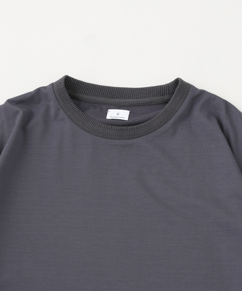 EDIFICE（エディフィス）の「E. SILK MIX JQ NECK Tシャツ（Tシャツ/カットソー・メンズ・ホワイト/チャコールグレー/ブラック・SMALL/MEDIUM/LARGE）」の5枚目の写真