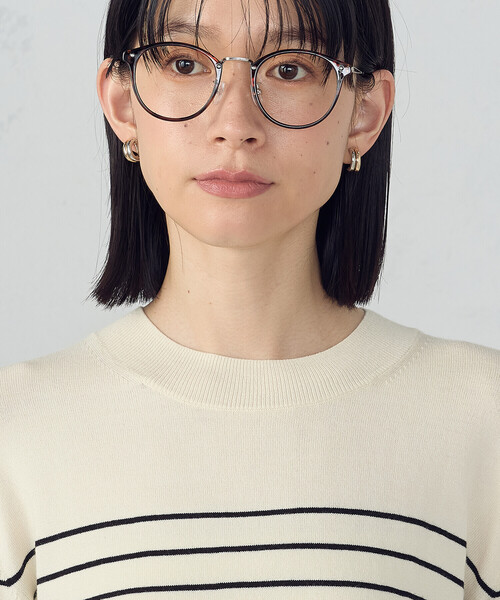 COMME CA ISM(コムサイズム)の「【ウォッシャブル】ベーシック ボーダー袖ボタンニット(ニット/セーター・レディース・ブラック/ホワイト・LARGE/MEDIUM)」の15枚目の写真