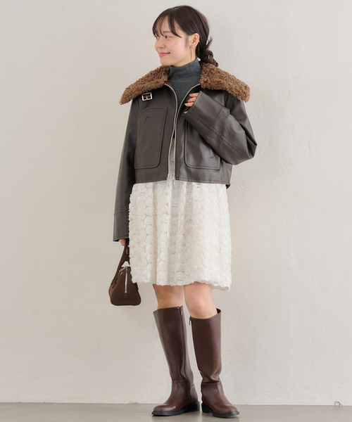 U by SPICK&SPAN（ユーバイスピックアンドスパン）の「バラモチーフキャミワンピース（ワンピース・レディース・ホワイト・FREE）」の12枚目の写真