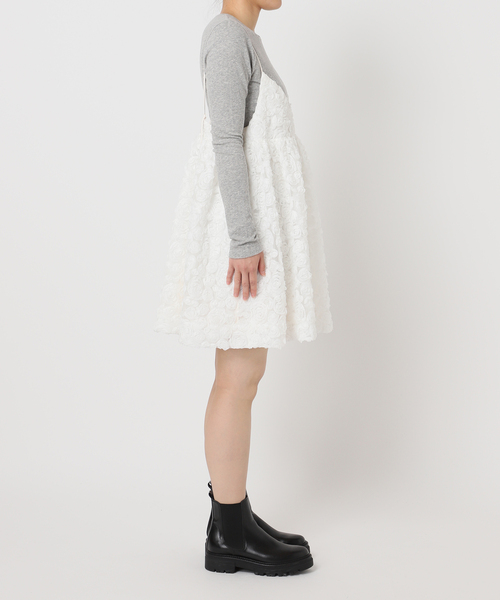 U by SPICK&SPAN（ユーバイスピックアンドスパン）の「バラモチーフキャミワンピース（ワンピース・レディース・ホワイト・FREE）」の16枚目の写真