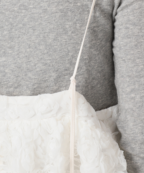 U by SPICK&SPAN（ユーバイスピックアンドスパン）の「バラモチーフキャミワンピース（ワンピース・レディース・ホワイト・FREE）」の18枚目の写真