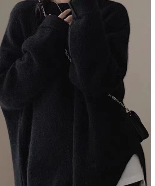 cammie(キャミー)の「モヘアタッチラウンドカットニット(ニット/セーター・レディース・モカ/ホワイト/ピンク/ブラック/レッド・F)」の14枚目の写真