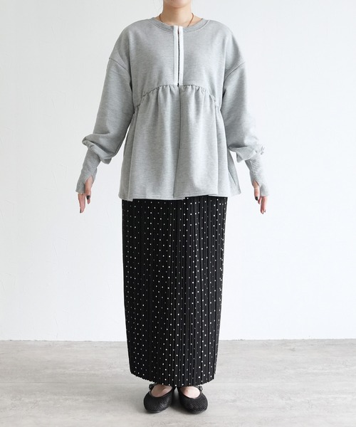 reca（レカ）の「2WAYホック開きペプラムカーデ（カーディガン/ボレロ・レディース・トップグレー/ブラック/キナリ・FREE）」の18枚目の写真