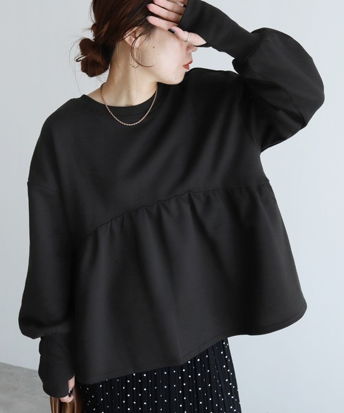 reca（レカ）の「2WAYホック開きペプラムカーデ（カーディガン/ボレロ・レディース・トップグレー/ブラック/キナリ・FREE）」の4枚目の写真