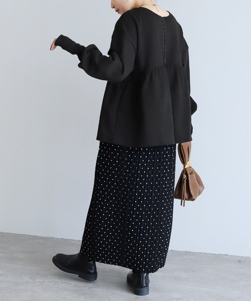 reca（レカ）の「2WAYホック開きペプラムカーデ（カーディガン/ボレロ・レディース・トップグレー/ブラック/キナリ・FREE）」の5枚目の写真