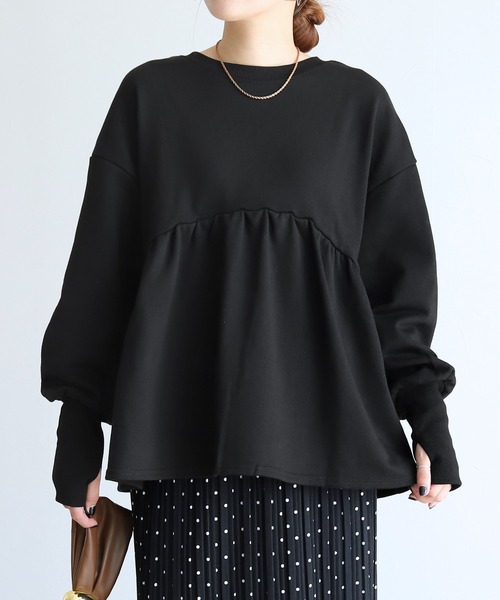 reca（レカ）の「2WAYホック開きペプラムカーデ（カーディガン/ボレロ・レディース・トップグレー/ブラック/キナリ・FREE）」の6枚目の写真