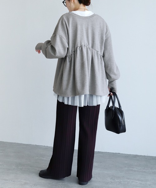 reca（レカ）の「2WAYホック開きペプラムカーデ（カーディガン/ボレロ・レディース・トップグレー/ブラック/キナリ・FREE）」の11枚目の写真