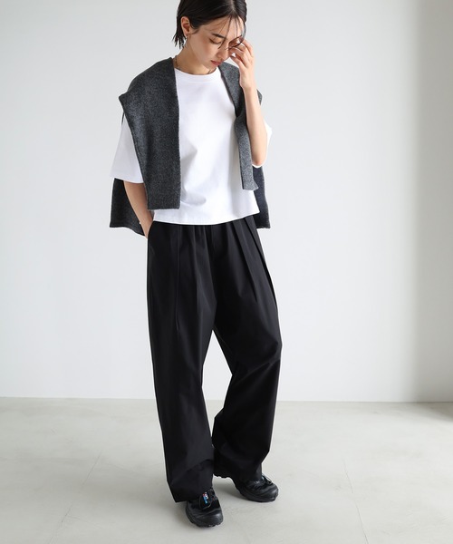 evernavy(エバーネイビー)の「タフタタックワイドパンツ(その他パンツ・レディース・ブラック/チョコ/ベージュ/ネイビー・M/L)」の8枚目の写真