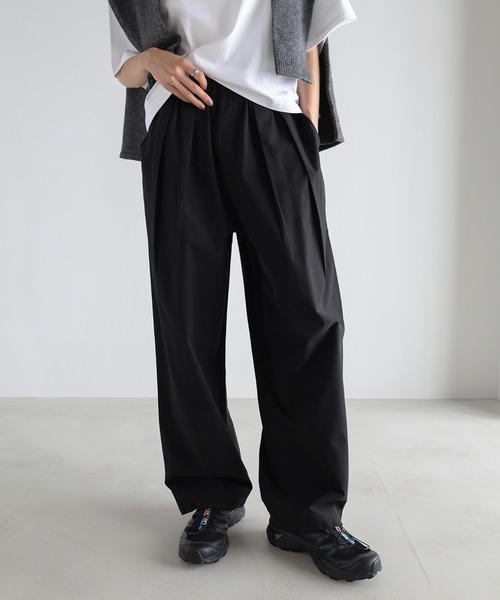 evernavy(エバーネイビー)の「タフタタックワイドパンツ(その他パンツ・レディース・ブラック/チョコ/ベージュ/ネイビー・M/L)」の6枚目の写真