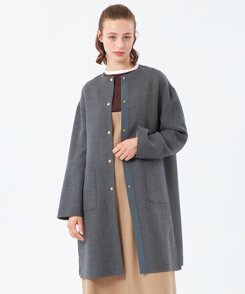 IVENREY(イベンリー)】ウール製（ノーカラーコート）｜MACKINTOSH