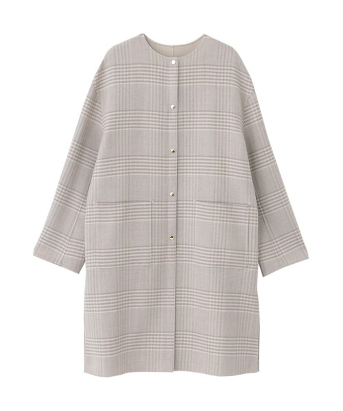 MACKINTOSH PHILOSOPHY（ﾏｯｷﾝﾄｯｼｭ ﾌｨﾛｿﾌｨｰ）の「【IVENREY(イベンリー)】ウール製（ノーカラーコート・レディース・チャコールグレー/ダークネイビー/ベージュ・36/38）」の16枚目の写真