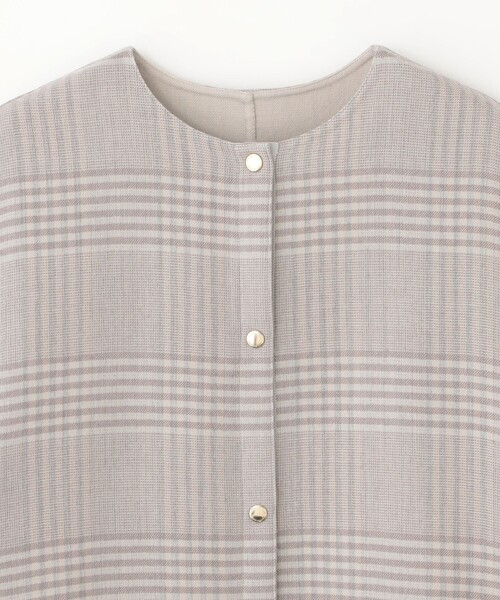MACKINTOSH PHILOSOPHY（ﾏｯｷﾝﾄｯｼｭ ﾌｨﾛｿﾌｨｰ）の「【IVENREY(イベンリー)】ウール製（ノーカラーコート・レディース・チャコールグレー/ダークネイビー/ベージュ・36/38）」の14枚目の写真