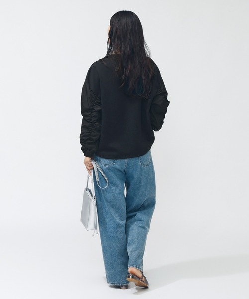 NEW BALANCE(ニューバランス)の「【別注】ニューバランス New Balance THE CITY シャイニーウーブンコンビプルオーバー 限定コラボ(Tシャツ/カットソー・レディース・グレー/ブラック系その他/ブラック・M/L/XL)」の17枚目の写真