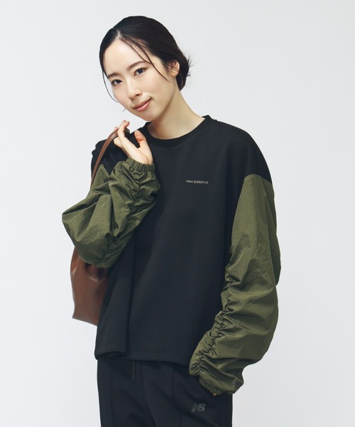NEW BALANCE(ニューバランス)の「【別注】ニューバランス New Balance THE CITY シャイニーウーブンコンビプルオーバー 限定コラボ(Tシャツ/カットソー・レディース・グレー/ブラック系その他/ブラック・M/L/XL)」の18枚目の写真