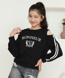 PINKHUNT（ピンクハント）の「PINKHUNT ピンクハント 肩あき2本ライントレーナー 0963K（スウェット・キッズ）」