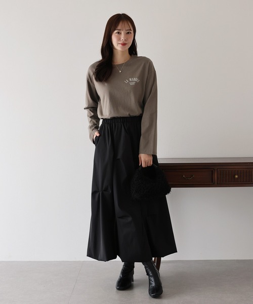 BLUEEAST(ブルーイースト)の「ワンポイントロゴTシャツ(Tシャツ/カットソー・レディース・グレー/アイボリー/ブラウン・MEDIUM)」の12枚目の写真