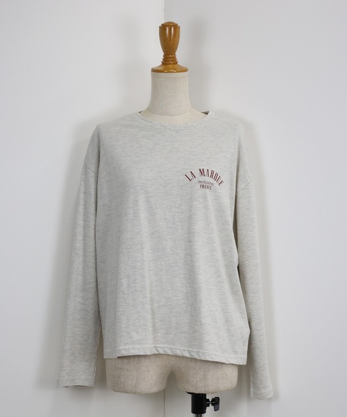 BLUEEAST(ブルーイースト)の「ワンポイントロゴTシャツ(Tシャツ/カットソー・レディース・グレー/アイボリー/ブラウン・MEDIUM)」の16枚目の写真