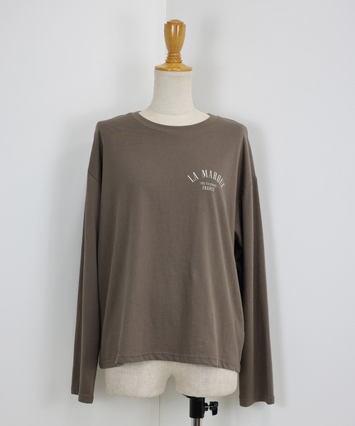 BLUEEAST(ブルーイースト)の「ワンポイントロゴTシャツ(Tシャツ/カットソー・レディース・グレー/アイボリー/ブラウン・MEDIUM)」の18枚目の写真