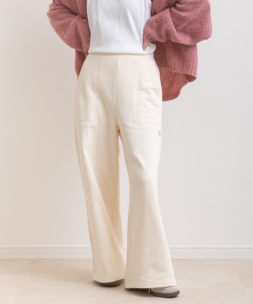 OMNES（オムネス）の「テック裏毛ワイドスウェットパンツ（スウェットパンツ・レディース・ブラック/ダークグレー/ホワイト/グレー・FREE）」の5枚目の写真