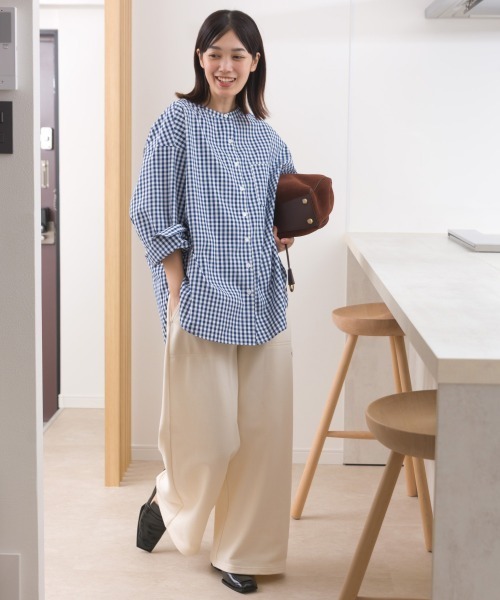 OMNES（オムネス）の「テック裏毛ワイドスウェットパンツ（スウェットパンツ・レディース・ブラック/ダークグレー/ホワイト/グレー・FREE）」の8枚目の写真