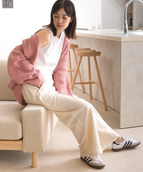 OMNES（オムネス）の「テック裏毛ワイドスウェットパンツ（スウェットパンツ・レディース・ブラック/ダークグレー/ホワイト/グレー・FREE）」の10枚目の写真