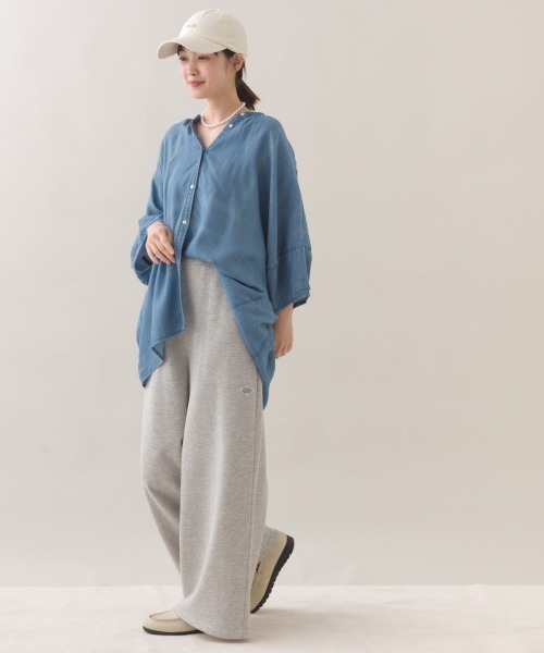 OMNES（オムネス）の「テック裏毛ワイドスウェットパンツ（スウェットパンツ・レディース・ブラック/ダークグレー/ホワイト/グレー・FREE）」の19枚目の写真