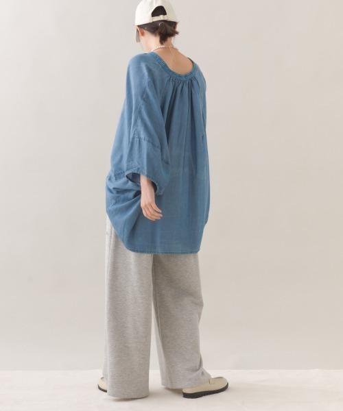 OMNES（オムネス）の「テック裏毛ワイドスウェットパンツ（スウェットパンツ・レディース・ブラック/ダークグレー/ホワイト/グレー・FREE）」の20枚目の写真