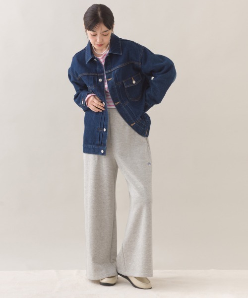 OMNES（オムネス）の「テック裏毛ワイドスウェットパンツ（スウェットパンツ・レディース・ブラック/ダークグレー/ホワイト/グレー・FREE）」の21枚目の写真