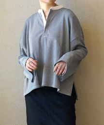 JOURNAL STANDARD LUXE（ジャーナルスタンダード　ラックス）の「テレコボーダー ヘンリーネックプルオーバー（Tシャツ/カットソー・レディース）」