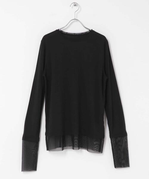 SENSE OF PLACE by URBAN RESEARCH（センスオブプレイスバイアーバンリサーチ）の「シアーレイヤードTシャツ（Tシャツ/カットソー・レディース・イエロー/アイボリー/ブラック・ONE）」の15枚目の写真
