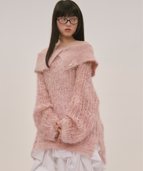 loin nuit sheer collar knit / シアーカラーニット loin nuit（ロワンニュイ）の「sheer collar knit / シアー