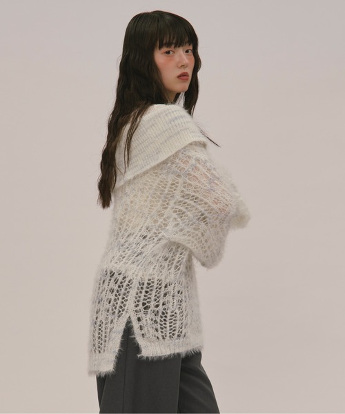 loin nuitロワンニュイ レースアップグリッターニット loin nuitロワンニュイ レースアップグリッターニット lace up