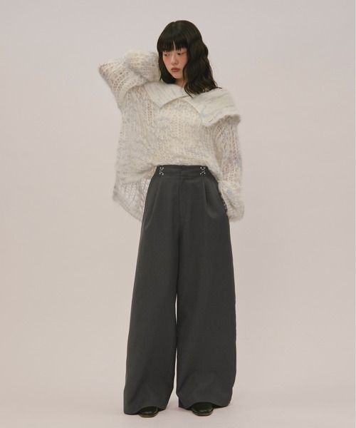 loin nuit ロワンニュイ シアーカラーニット loin nuit（ロワンニュイ）の「sheer collar knit / シアーカラー